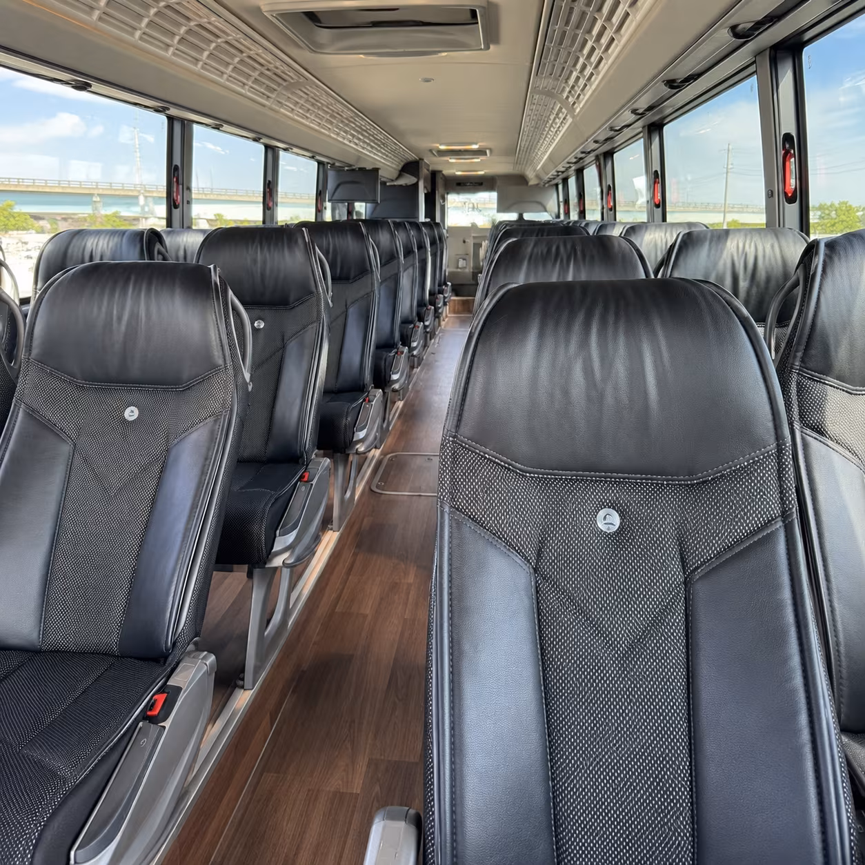 san antonio charter bus interior